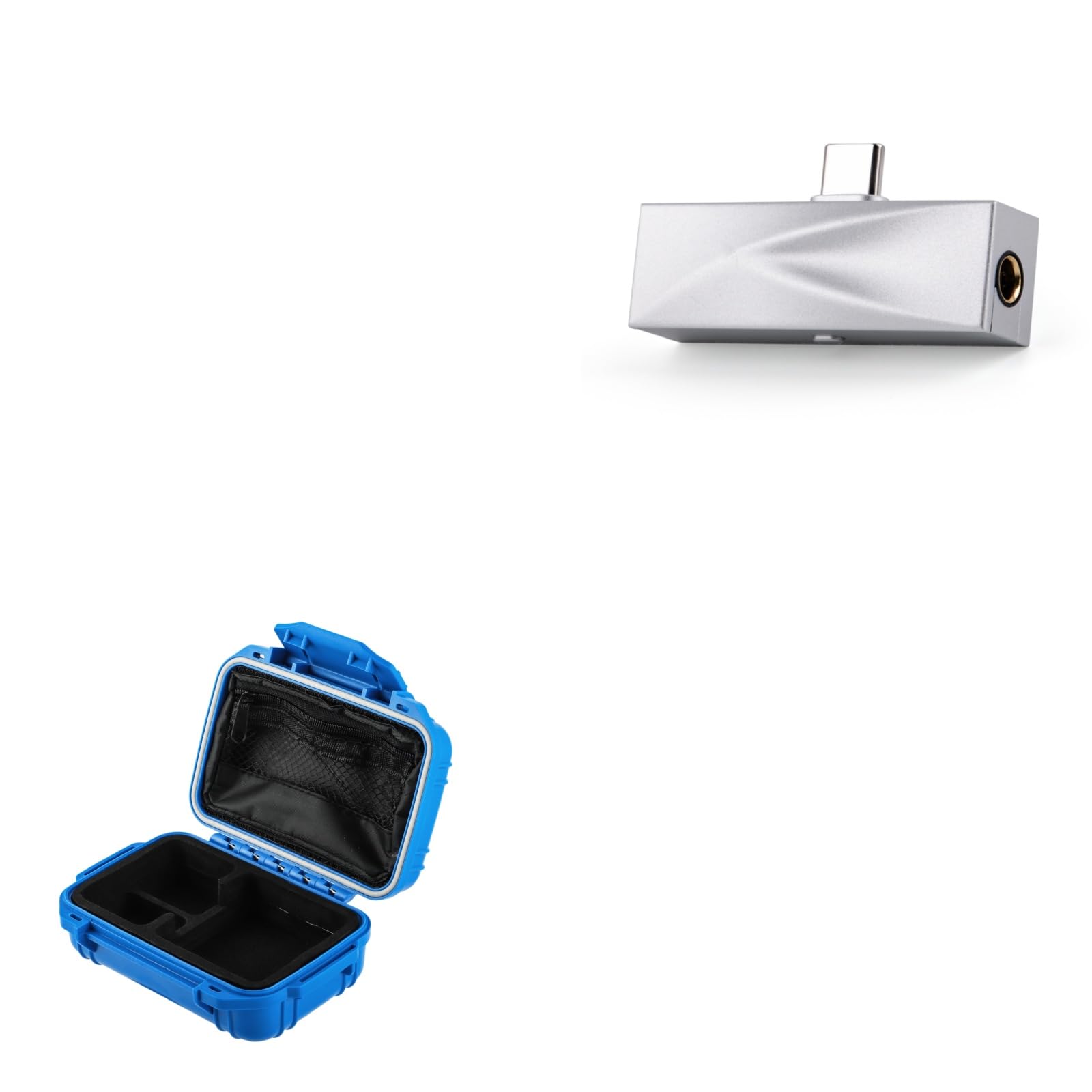 Linsoul KIWI EARS SONICAP Custodia Impermeabile per Auricolari + Kiwi Ears Allegro BAL Mini USB-C IEM DAC AMP, Doppia Uscita Bilanciata