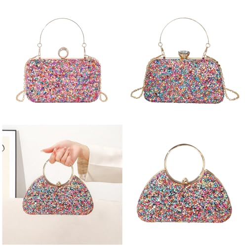 Sac à main de soirée strass multicolore pour briller de mille feux avec assurance