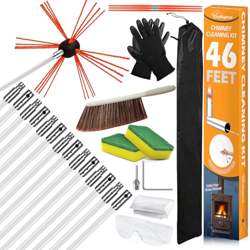 Sealegend 46 Feet Chimney Sweep Kit