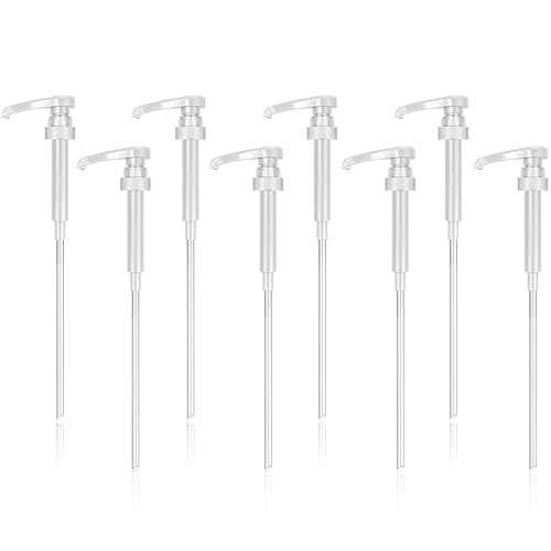 Miniatura 8 de Zopeal Dispensador de jarabe de café de 8 piezas, se adapta a botellas de 25.4 onzas líquidas, bomba de jarabe delgada para saborizantes de café,