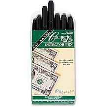 Dri Mark 351R1 Counterfeit Bill Detector Marker Pen - Made in The USA 3 Times More Ink, Pocket Size, Fake Money Checker, Money Loss Prevention Tester & Fraud Protection for U.S. Currency Pack of 12,Black