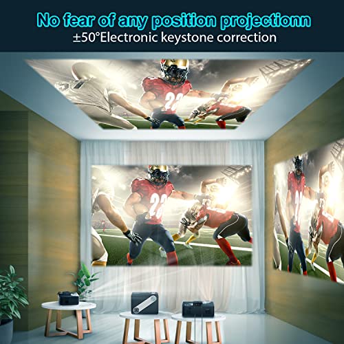 Image of JIMTAB 2025 M22 Pro Native 1080P WiFi Video Projector with Bluetooth, Game Portable Indoor 5G Projector Support AV,VGA,USB,HDMI Compatible with Xbox,Laptop,iPhone and Android (M22 Pro)