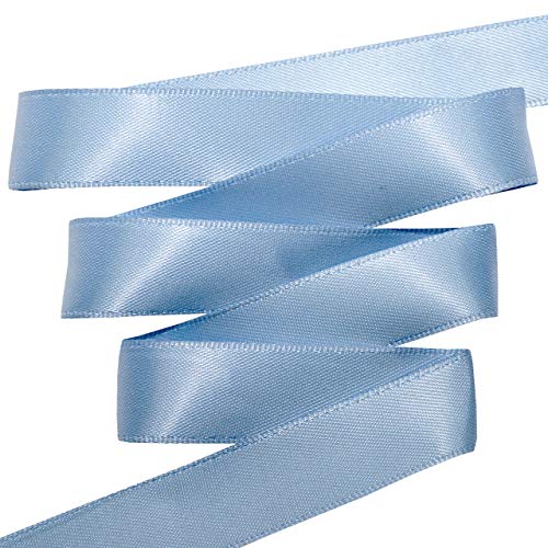 Image of Morex Ribbon 08816 /50-332 Double Face Satin Ribbon, 3 /8 inchx 50 Yd, French Blue