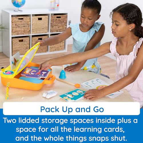 Image of Fat Brain Toys Pretendables School Set, Pretend Play Toys with Magnetic Alphabet Letters and Storage, Alphabet Learning Toys, Pretend Play Teacher Set, Ages 3+