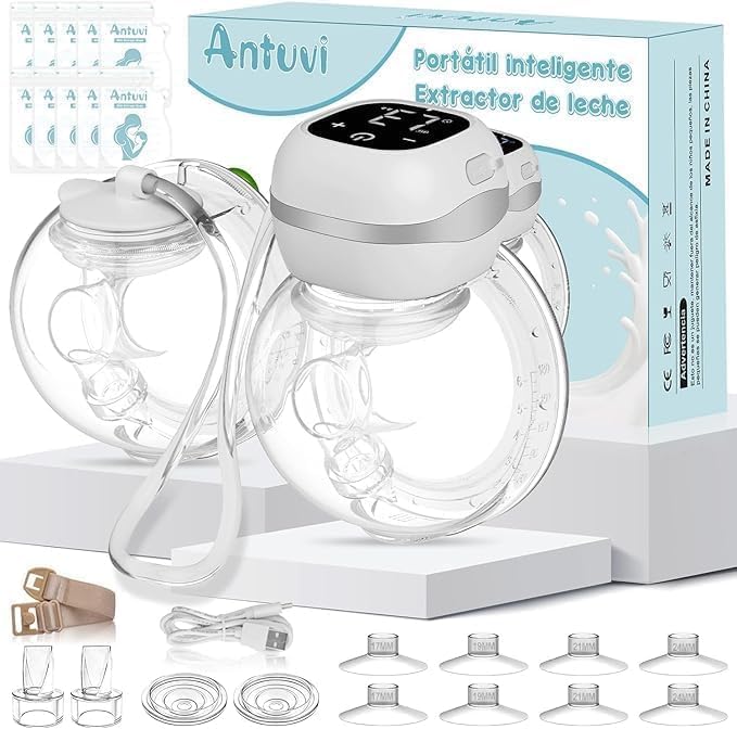 Vestível de Tirar Leite, 2 In 1 Elétrica Extratora de Leite, Port...