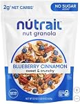 Gourmet Kitchn NuTrail Keto Nut Granola Blueberry Cinnamon 3 Pack (22 oz Each, 66 oz Total) - Low Carb, Grain-Free, No Added Sugars, No-GMO - Healthy Breakfast Cereal