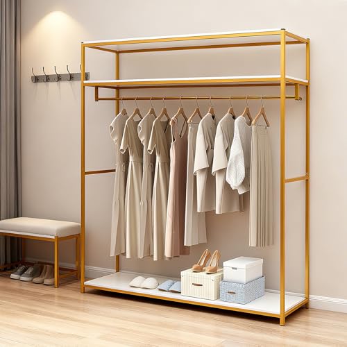 ZNLLQZN Perchero abierto con 3 estantes