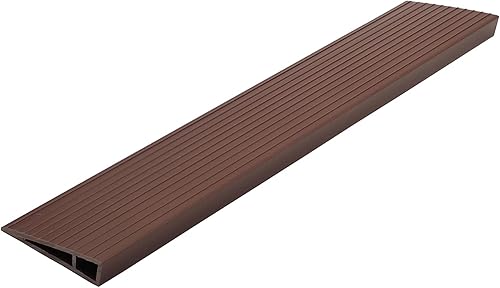 Rampa para silla de ruedas de PVC rígida antideslizante de 35 pulgadas, autoadhesiva, rampas de umbral de puerta para entrada del hogar. Tira de