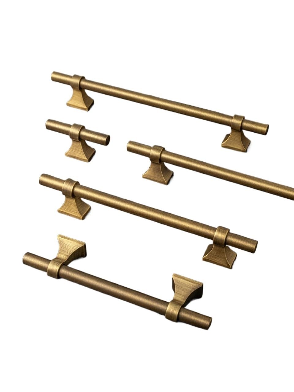 Gwyzax Antique Cabinet Pulls Solid Antique Brass Cabinet Handles Retro Drawer Pulls for Kitchen Cupboard