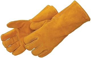 7650 LEATHER WELDER GLOVES BROWN PREMIUM GRAIN COWHIDE WELDER14 RUST(Sold as pack of 12)