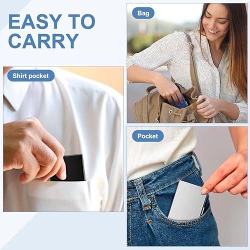 Image of MINI2BUY Metal Card Wallet (Up-to 20 Large Card Slots) RFID Protected Men & Women for Credit | Debit | ATM | business Cards for Corporate Gift - Easy Click Button Closure (9.5 x 6.6 x 1.9 CM) (Silver)