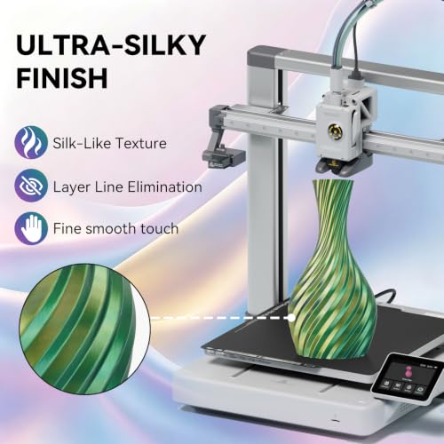 Image of Kingroon PLA Filament, Multicolor Silk PLA Filament, Tri Color 3D Printer Filament, 1.75 mm, Dimensional Accuracy + /- 0.03 mm, 1kg Spool(2.2lbs), Green Blue Yellow