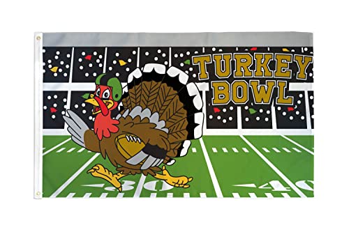 AZ FLAG, Turkey Bowl Flag, 3x5 Ft, 100D Polyester Superbowl Banner with Two Metal Grommets, Fade Resistant, Vivid Colors
