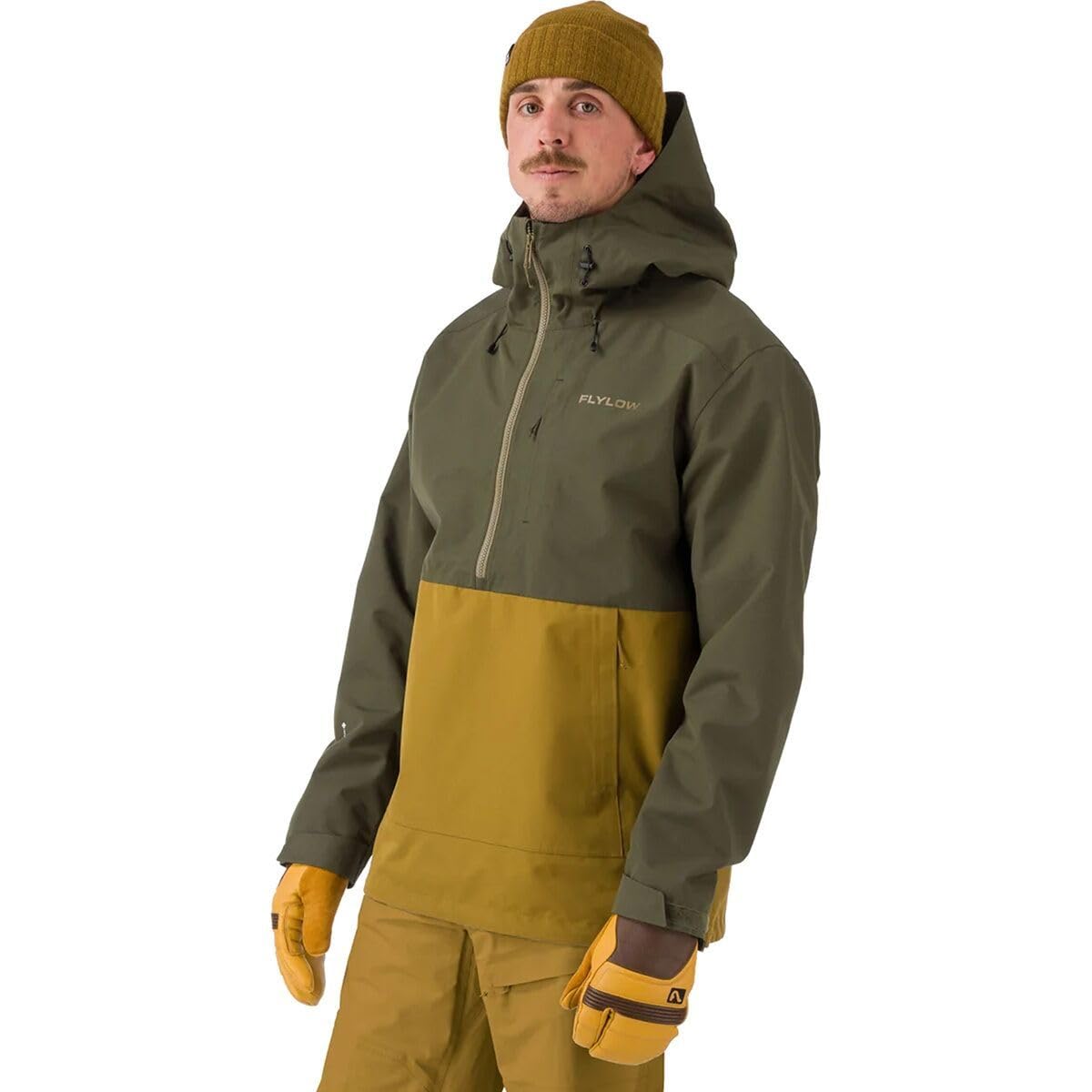 Flylow Knight Anorak - Men's, Rye/Evergreen/Capers, S