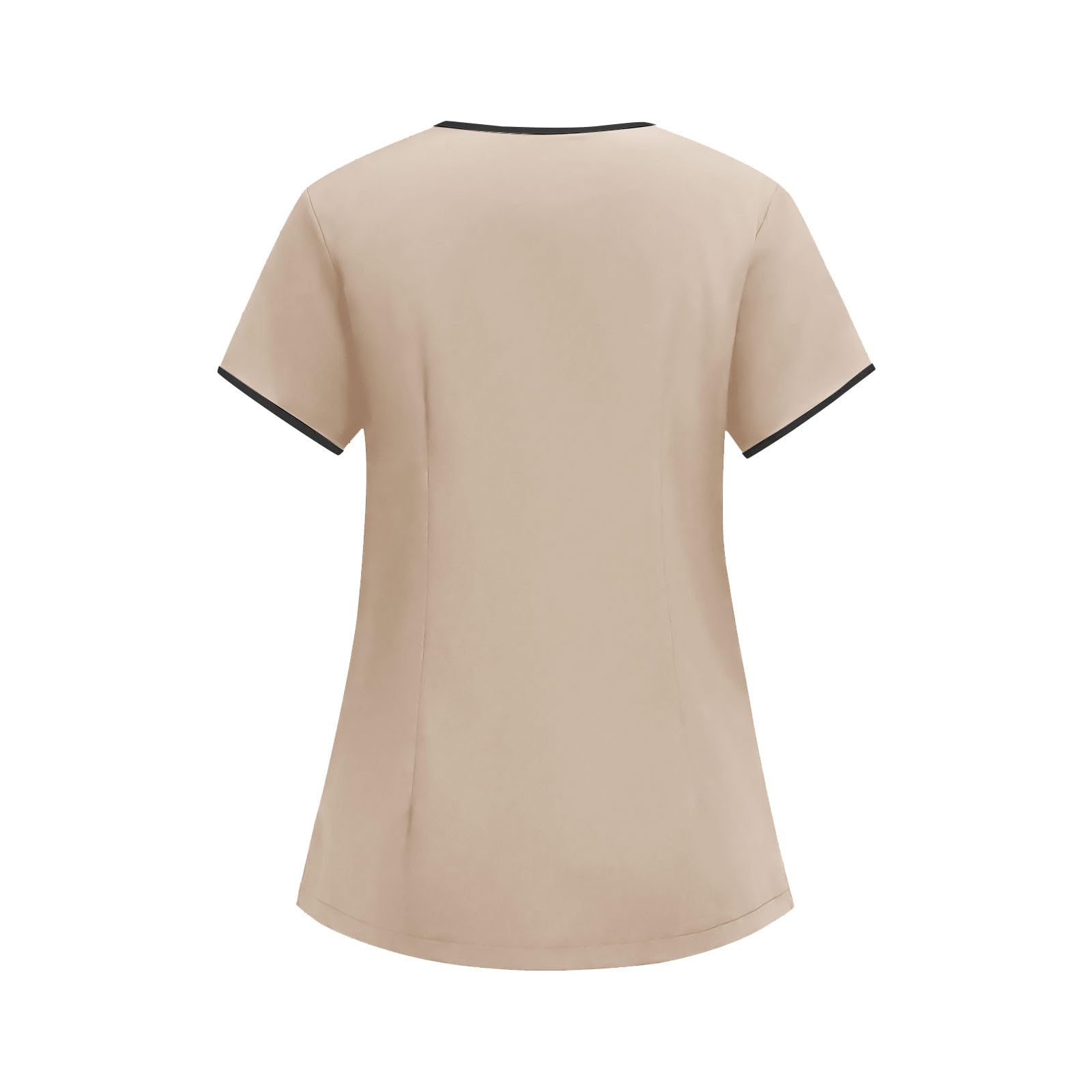 Divisa OSS Donna Cotone Divisa Sanitaria Set con Casacca e Pantalone Medico Elegante Manica Corta Camice da Laboratorio Elasticizzato Leggero Uniformi Infermiere Camicia da Lavoro Officina Pulizie