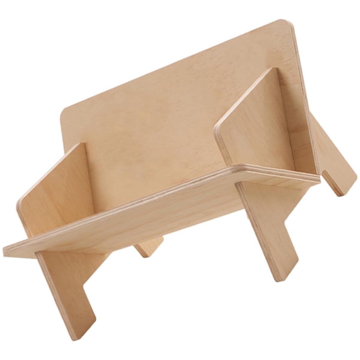 Organiseur de Livres Bureau Étagère Bois Beige Structure Solide Rangement
