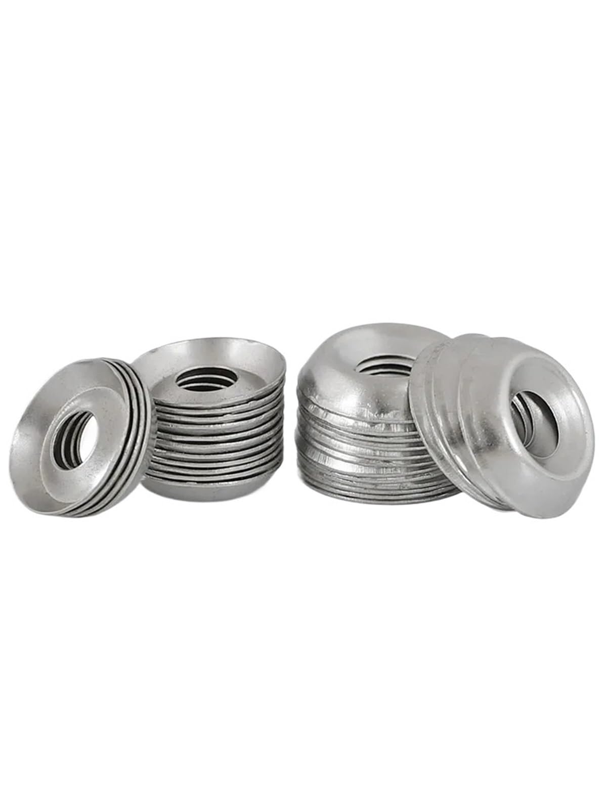 Arandelas Metalicas M3 M4 M5 M6 304 Junta de acero inoxidable Tornillo avellanado de metal Arandela cóncava-convexa Cono hueco decorativo(M6x17x3.5,100Pcs)