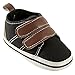 Luvable Friends Unisex Baby Crib Shoes, Black Hook, 12-18 Months