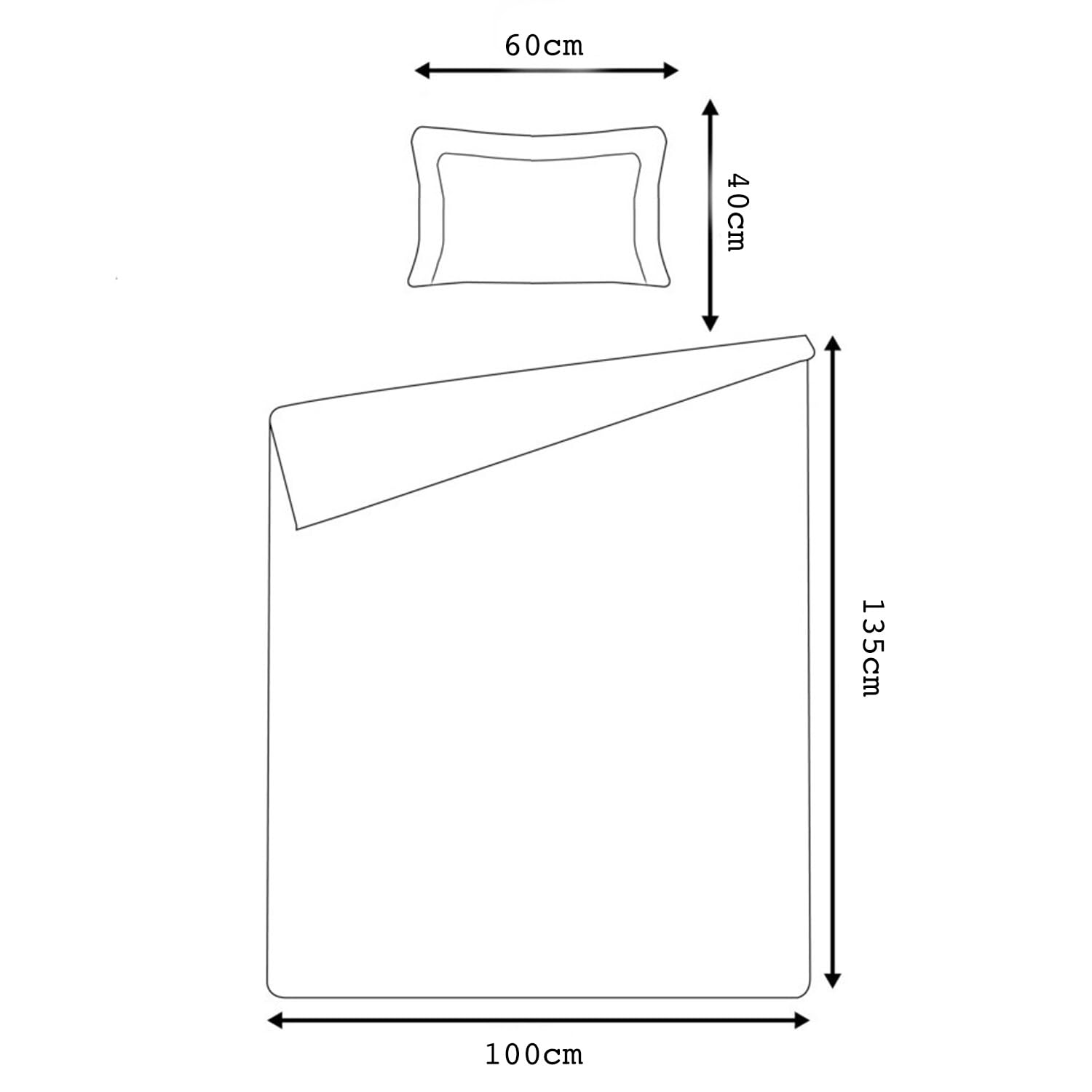 PLUMERI Kinderbettdecke 100x135 cm + Kissen 40x60 cm, 2-teilig, ganzjährig | HCS-Füllung 200 g/m², flaches Profil, Silikonfaser 180 g, waschbar bis 95 °C, ohne Bezüge und Laken, OEKO-TEX Rohstoffe