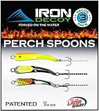 IRON DECOY Steely Spoon Fishing Lures, Casting, Trolling, Jigging, Ice, Lake, River, Stream, Freshwater, Trout, Bass, Walleye, Salmon, Crappie, Pike, Perch, 3-Pack