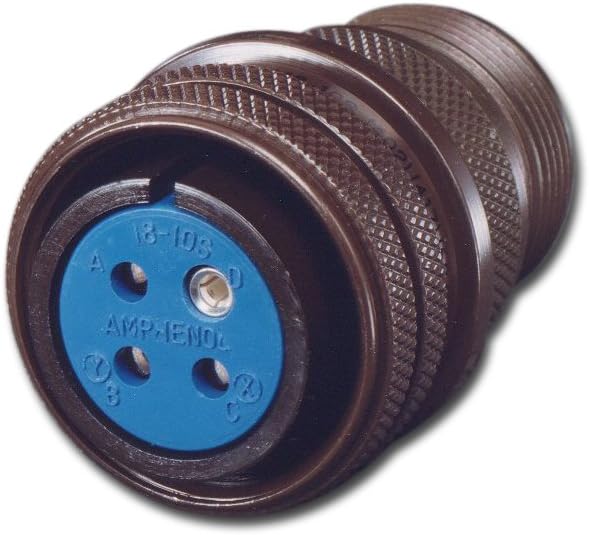 97-3106A-20-15P Circular Connector Pin Threaded Coupling Solder Termination Straight Plug Solid Backshell 20-15 Insert Arrangement 20 Shell Size 7 Contacts