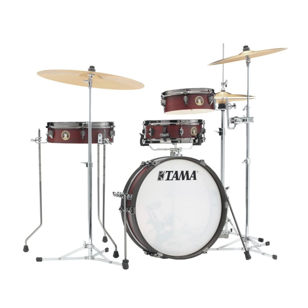 Tama LJK48PBN Club-JAM Pancake Set Burgundy Walnut Wrap - Set di fusti per batteria