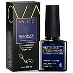 Valitic Strong Nail Glue and Strengthener - Quick Dry Brush On Gel for Long Lasting Nails - Adhesive Bond for False Nails - Strengthener for Nail Tips - 1 PACK