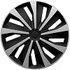 AUTO-STYLE Set Wheel Covers Grip 14-inch Silver/Black