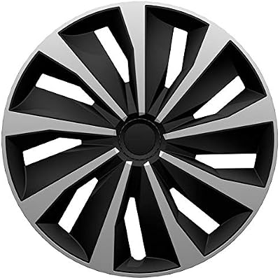 AUTO-STYLE Set Wheel Covers Grip 14-inch Silver/Black