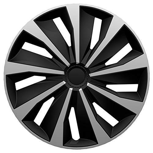 AUTO-STYLE Satz Radzierblenden Grip 14-Zoll Silber/Schwarz