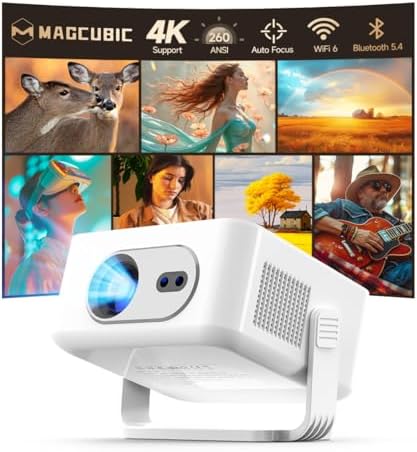 【Enfoque automático 4K 】 Magcubic Android 14 Projetores Portateis...