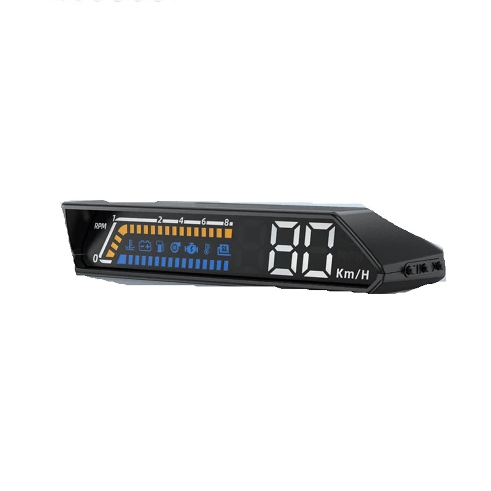 Dual Screen Car Speedometer Digital HUD ODB Driving Windshield Projector Voltage Head Up Display For Truck Vehicles(Style1 A2)