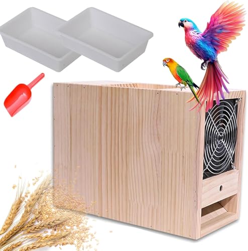 Máquina eléctrica de limpieza de granos con velocidad ajustable y doble cajón para una eliminación eficiente de la cáscara en la preparación de alimentos para pájaros