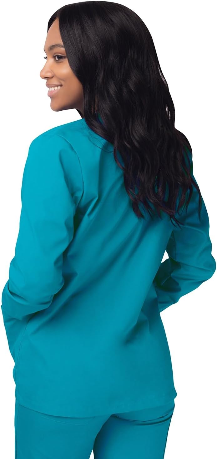 Sivvan Women's Scrubs Warm-Up Jacket/Front Snaps - Round Neck