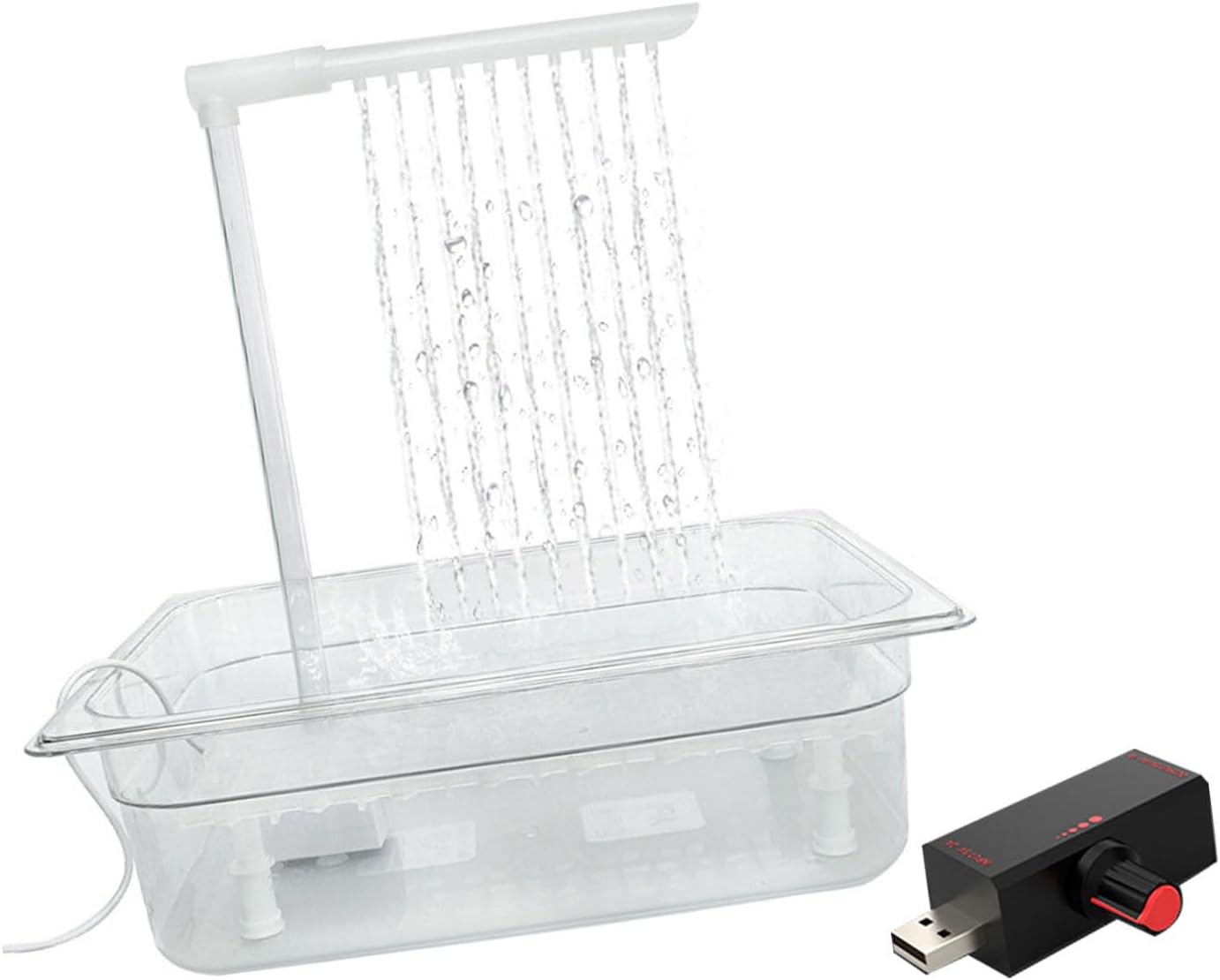 Automatic Pet Fountain Water Circulating Bird Bath Tub, Shower Box with Adjustable Water Flowing Cockatoo Shower Bath