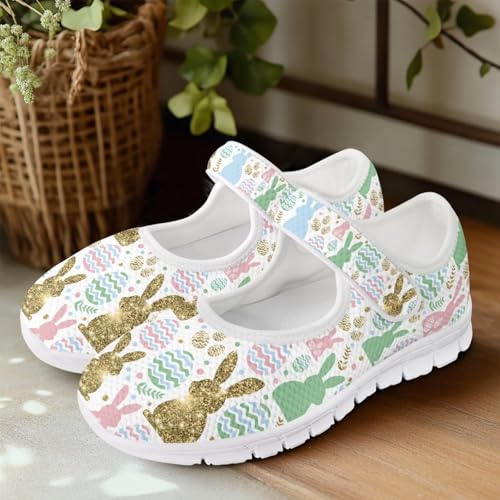 Coloranimal Mary Jane Shoes Women Slip On Shoes Casual Mary Jane Flat Womens Dressy Easter Theme Flats Shoes Women's Walking Shoes3