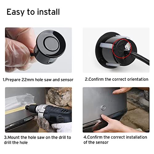 Snapklik.com : Car Reverse Sensor 7.5ft/2.3m, Backup Sensor ...