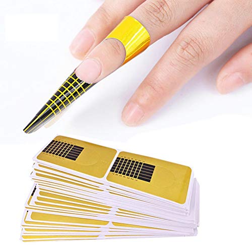200 Pcs Nail Forms for Acrylic Nails, Shangling Acrylic Nail/UV Gel Extension Sticker Guide