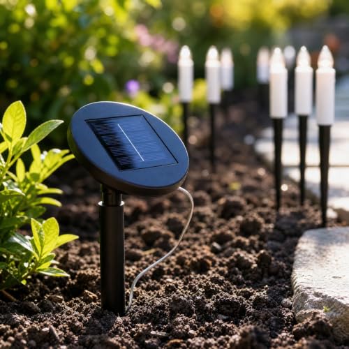 10 In 1 Solar Led Taper Candle Stake Lights Halloween Pathway Lights - image 5