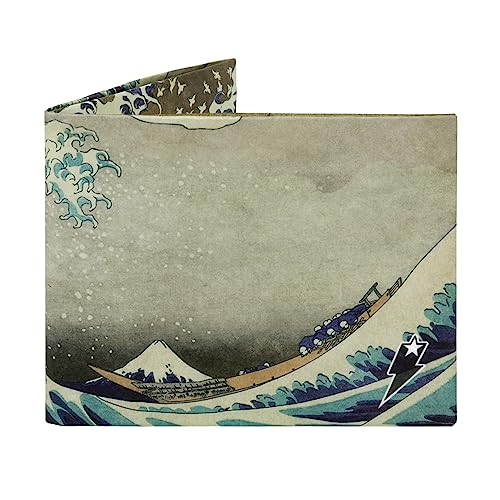 The Great Wave off Kanagawa Paper Wallet - Vegan, Mighty Thin, Tear & Water-Resistant Slim Wallet for men - Mens Credit Card Holder Small Wallet - Bifold Wallets for Men Women