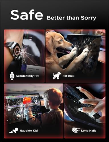 Image of Spartan Shield Glass Screen Guard Protector Compatible With Hyundai Grand i10 Nios 2023 Facelift || Sportz | Asta || 9H Hardness | Ultra Clear | 8 inch Car Display Infotainment System Accessories [Not Tempered Glass]