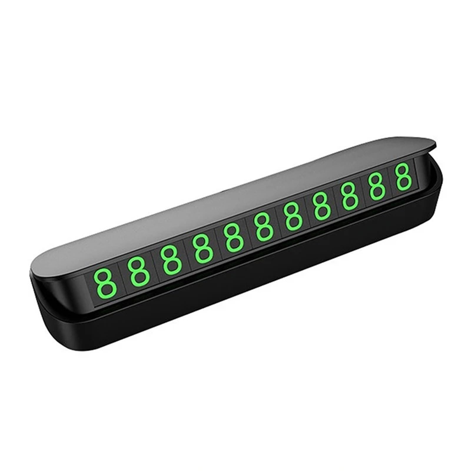 Luminous Car Temporary Parking Card Phone Number Plate Moving Telephone Park Stop Automobile Accessories for Car(Black)