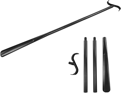 Dressg - Palo de vestir desmontable 31 × 10 × 3 para zapatos portátiles, calcetines con cuerno de zapato