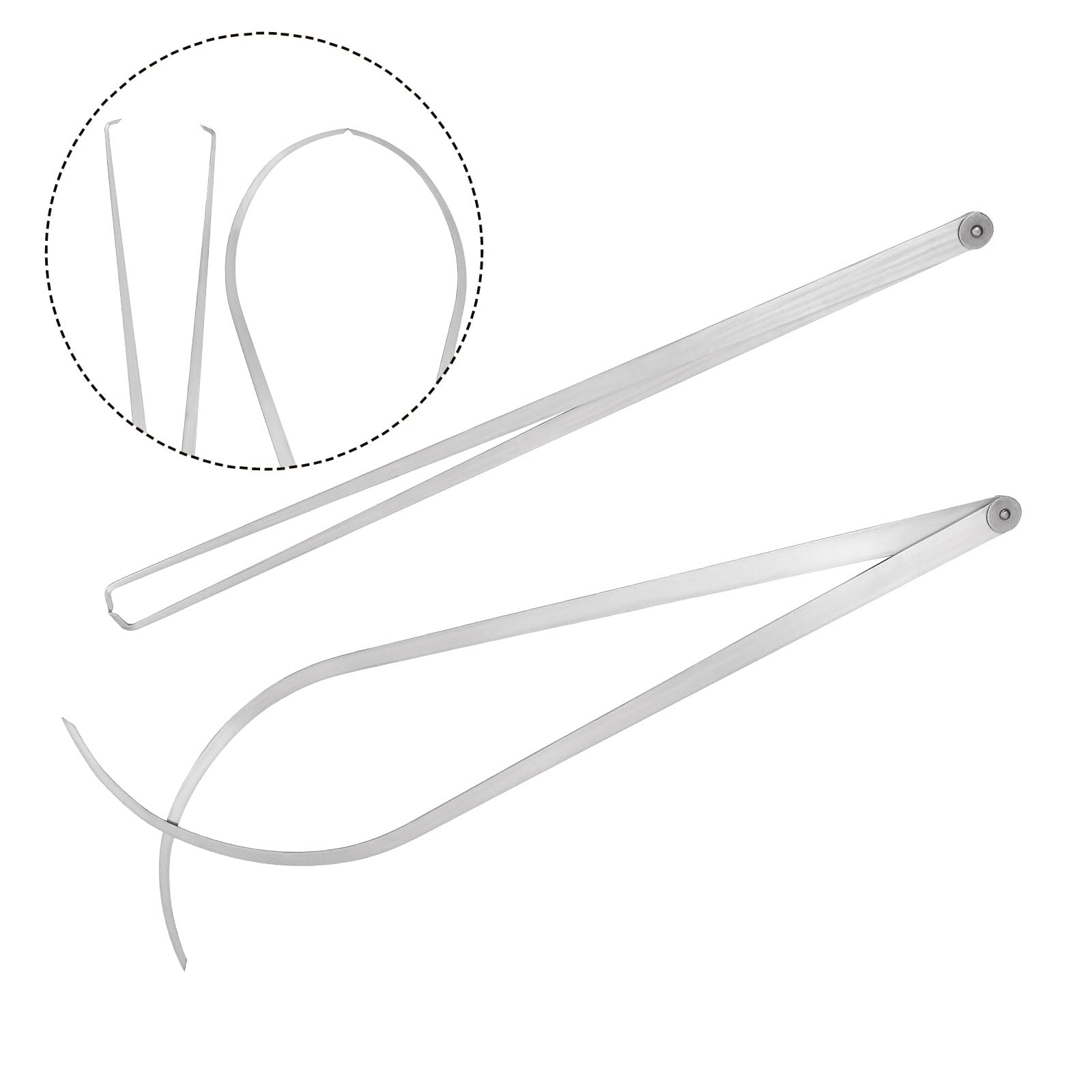 QUARKZMAN Set Di Calibro Fisso Interno Esterno 800mm 32 Pollici Acciaio Inossidabile 410 Giunto A Frizione Fissa Per Misurazioni Esterne E Interne