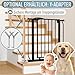 ib style Treppenschutzgitter Berrin - Türschutzgitter für Babys, Ohne Bohren, Hundegitter zum Klemmen, Schutzgitter für Babys, Schwarz, Breite: 130-140 cm