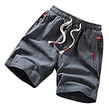 💓 💓 💓 Strandshorts aus Leinen mit mehreren Taschen.💙 💙 💙 Bitte vergleichen Sie vor dem Kauf die Detailgrößen mit Ihren !!! 💙 💙 💙 Bitte erlauben Sie 1-3cm unterscheidet sich aufgrund des manuellen Maßes, dank！ (Alle Maße in cm und bitte beachten Sie 1cm = 0.39inch)
