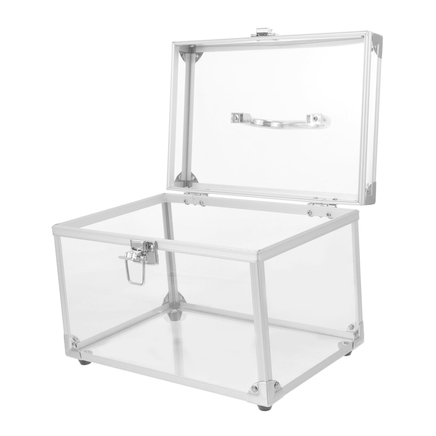 TEHAUX Scatola Porta Dvd Trasparente con Maniglia Organizer Compatto per CD e Dvd Custodia Salvaspazio per Dischi Contenitore Portatile Facile da Trasportare per Musica e Film