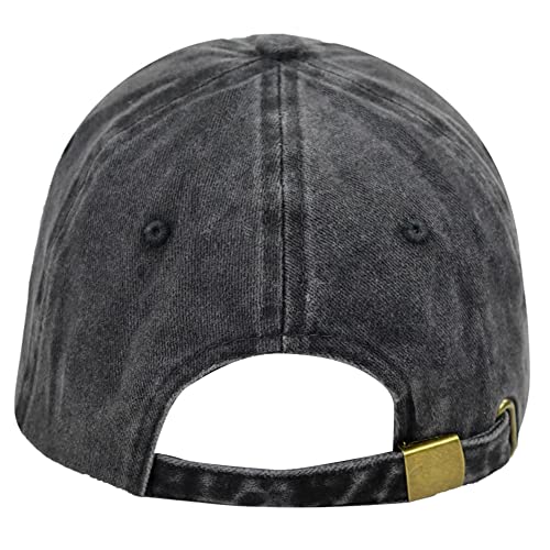 Image of Best Grandfather Ever Hat, Distressed Cotton Adjustable Funny Grandpa Baseball Cap