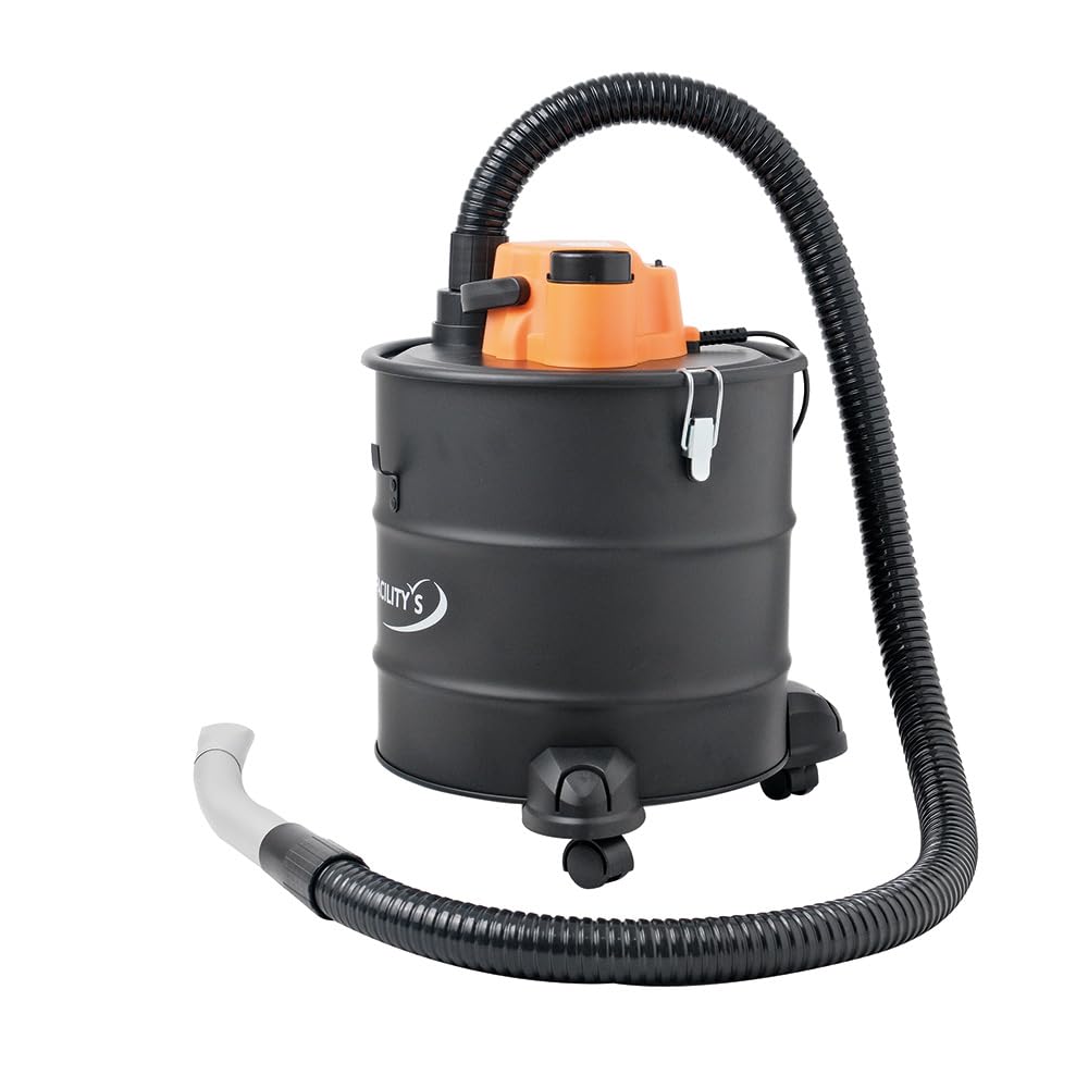 FACILITYS Aspiradora de Cenizas Calientes 1200W 18L de Metal - Aspiradora para Estufa de pellets y Chimenea, hasta 60°C con Función Soplado, Filtro HEPA Lavable