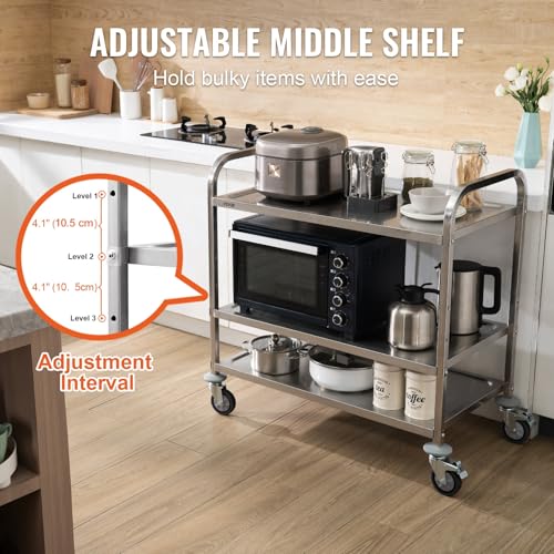 Commercial Stainless Food Serving Cart
